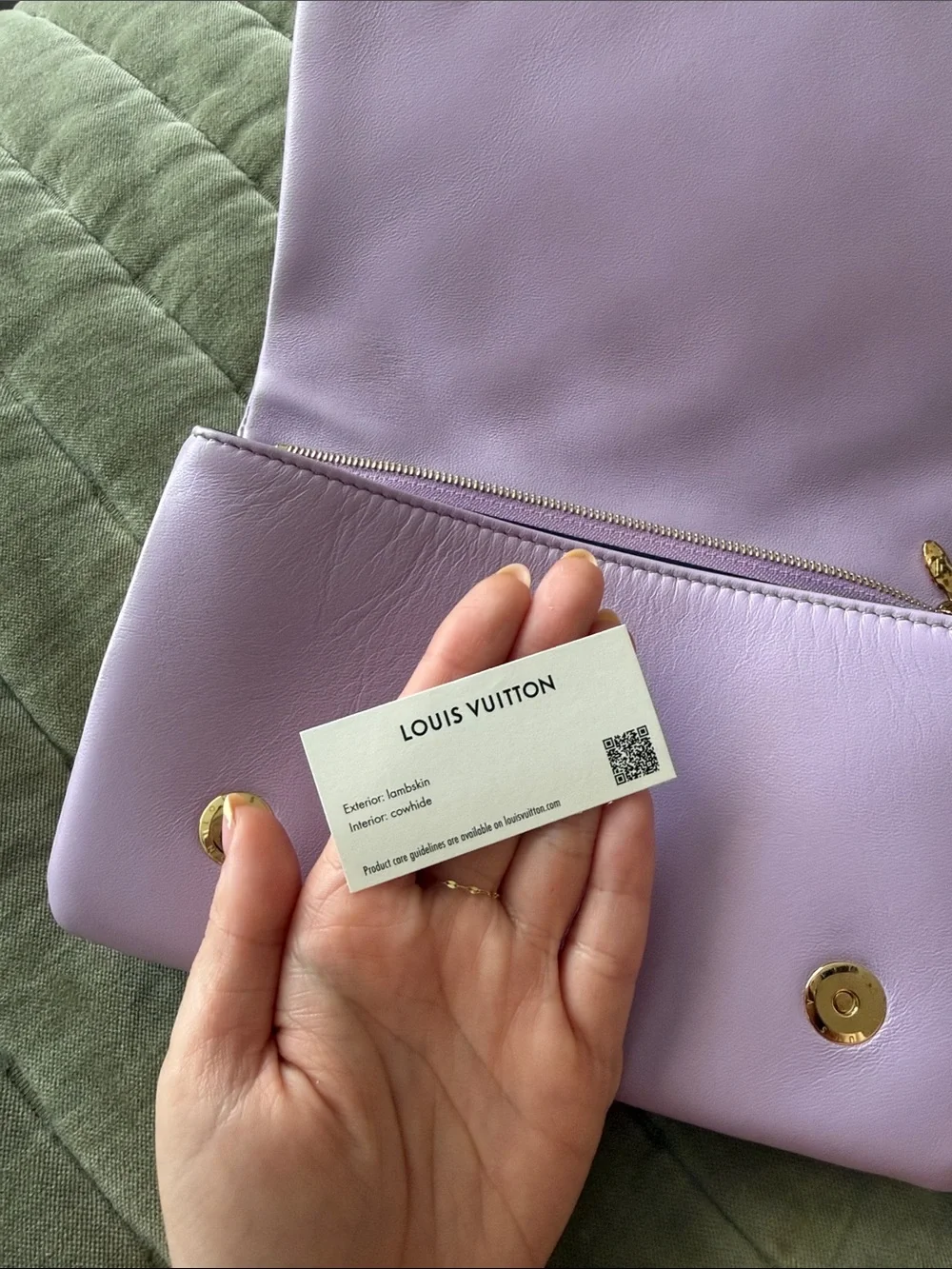 Louis Vuitton Lilac Monogram Coussin Pochette Lambskin Bag with Gold Hardware